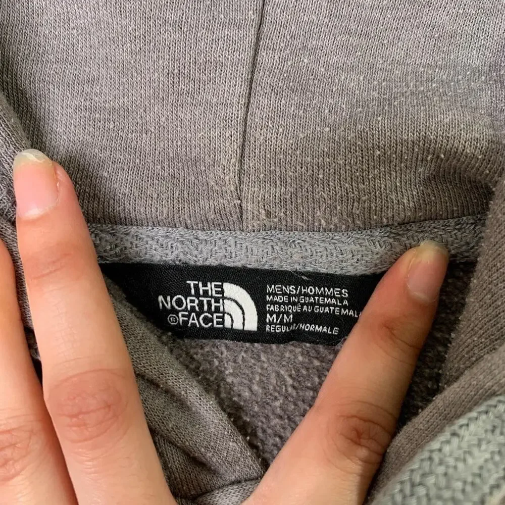 The North Face Hoodie Mens M Medium Zinc Fleece Bear Graphic Pullover Sweatshirt